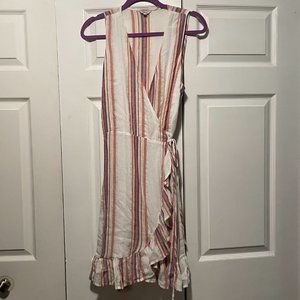 COPY - Rails Vertical Stripe Sleeveless Wrap Dress - Size Large